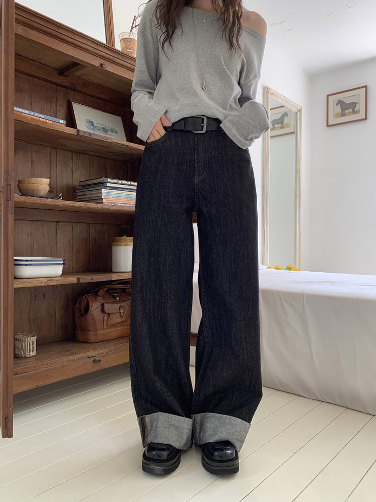 美色基礎斜肩休閒上衣