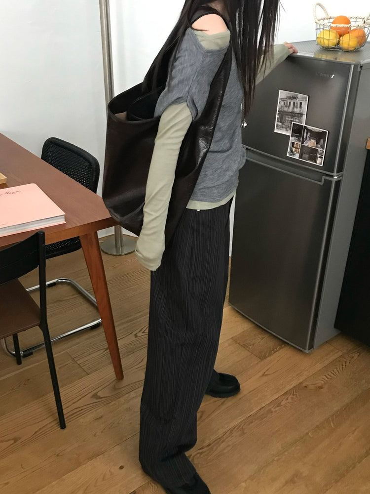 美肩堆堆細節修身上衣