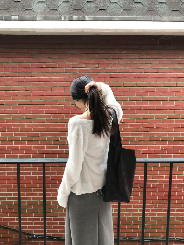 掛脖條紋修身上衣