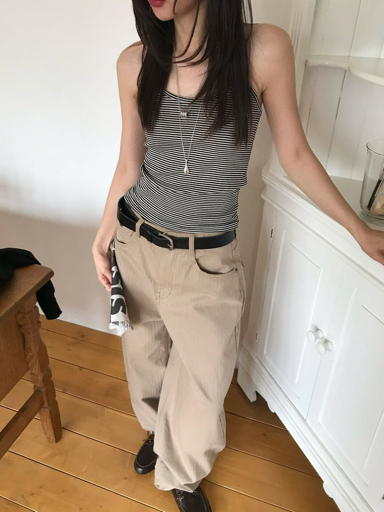 經典人字紋理繭型褲