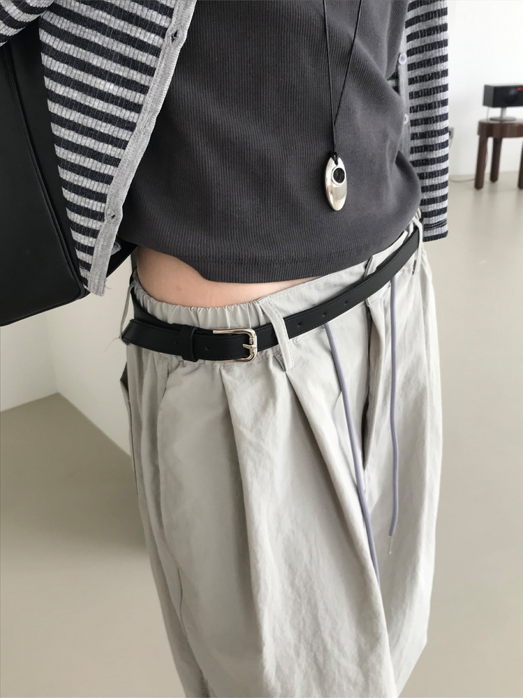 透膚撞色條紋修身外套