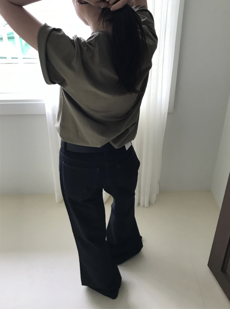 經典原色微喇叭牛仔褲