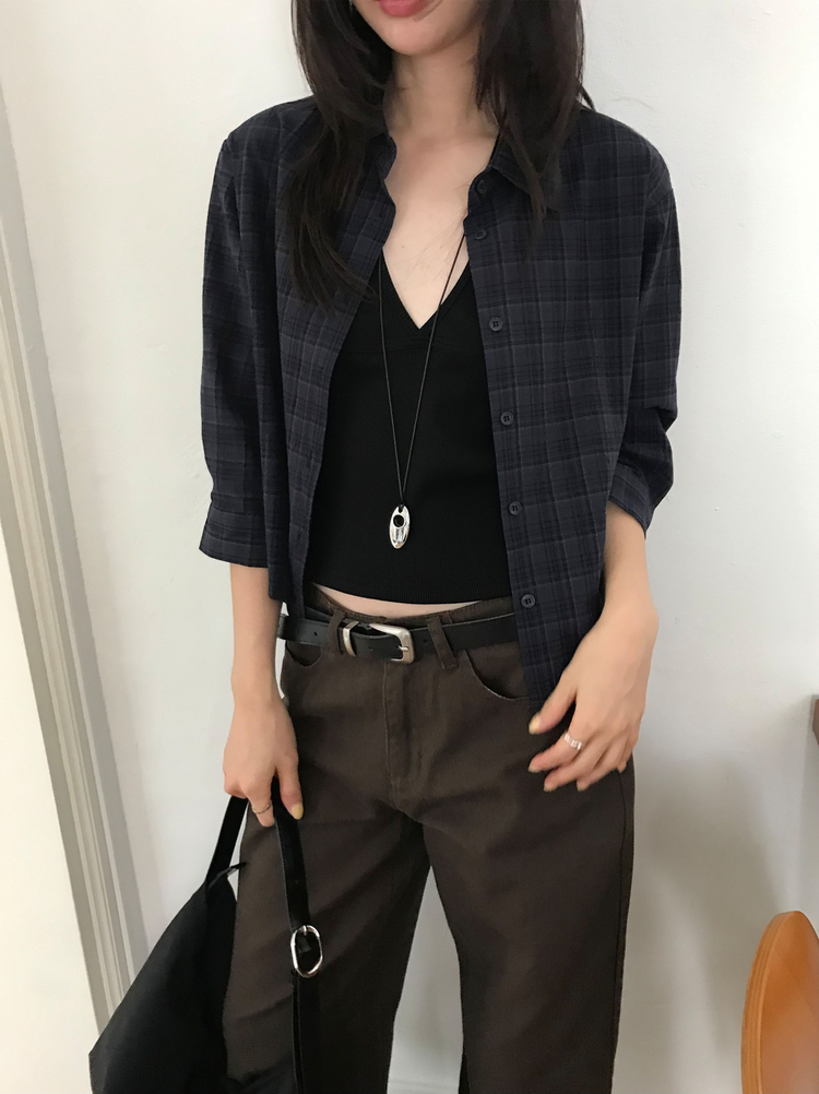 美色極簡低腰修身直褲