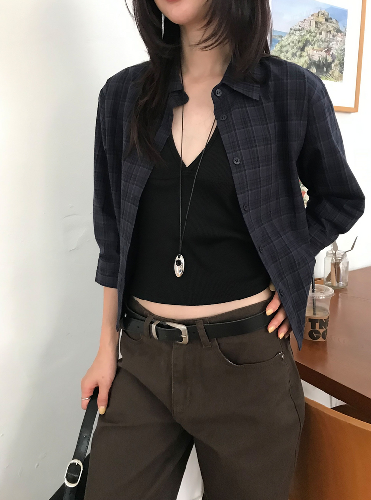 美色極簡低腰修身直褲