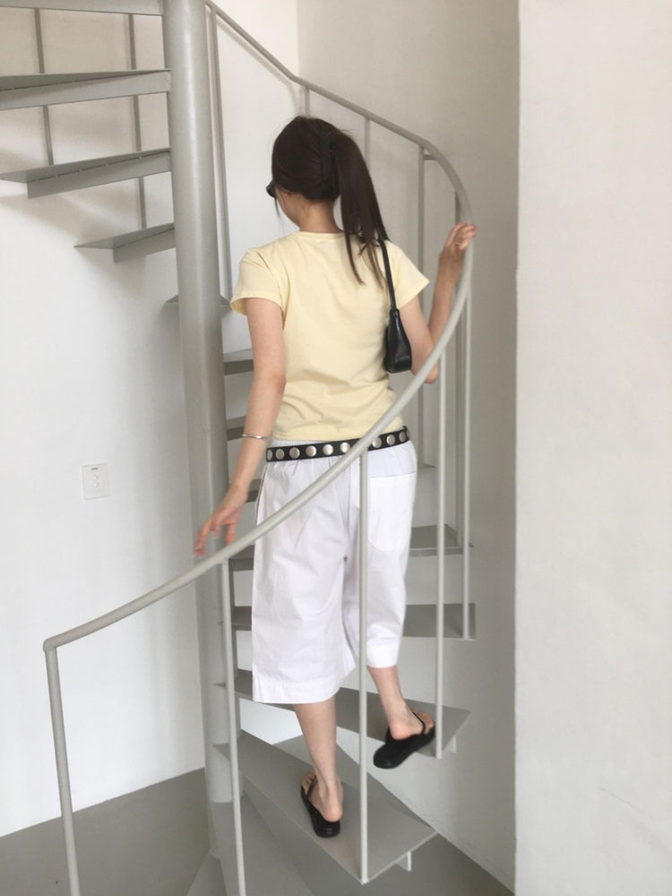 美色字母印花修身上衣