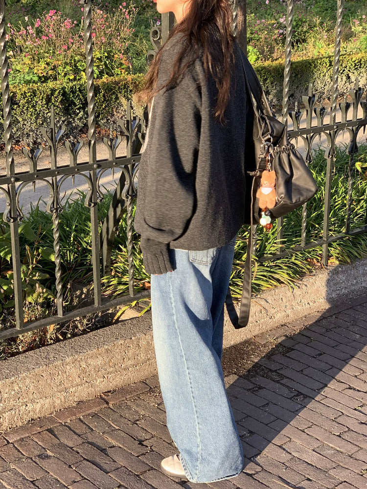 高質字母印花針織毛衣