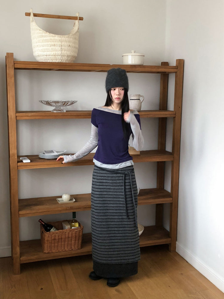 撞色層次感兩件式上衣