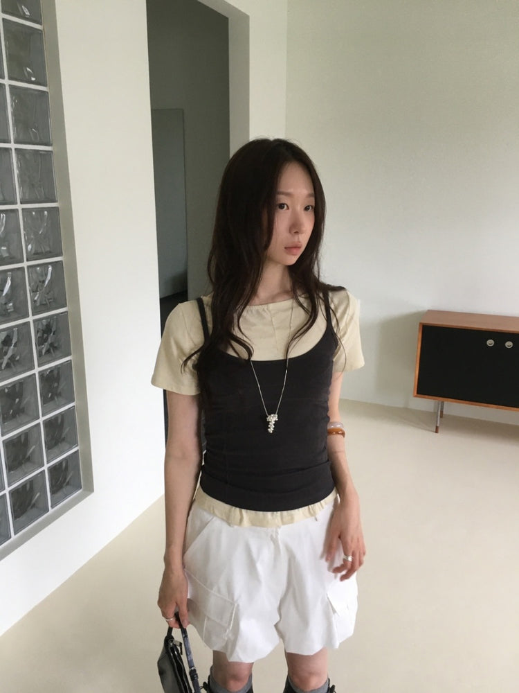工裝花苞設計感短褲