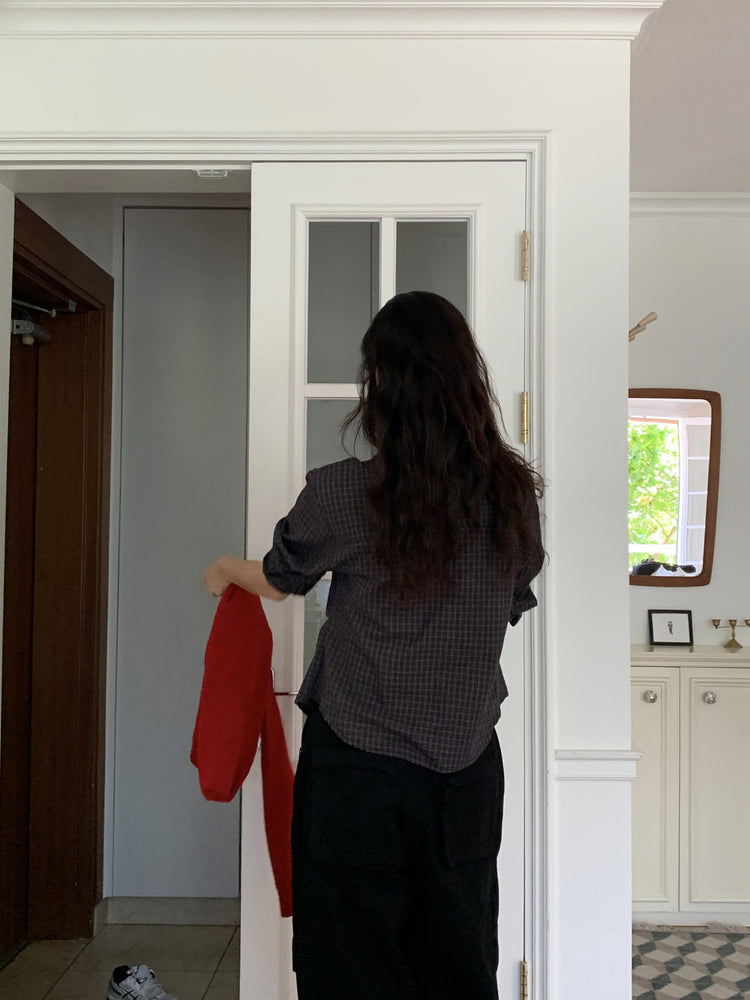 復古美色廓形工裝褲