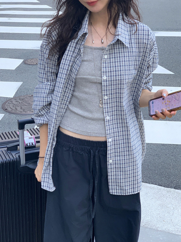 休閒雙壓褶寬鬆闊褲