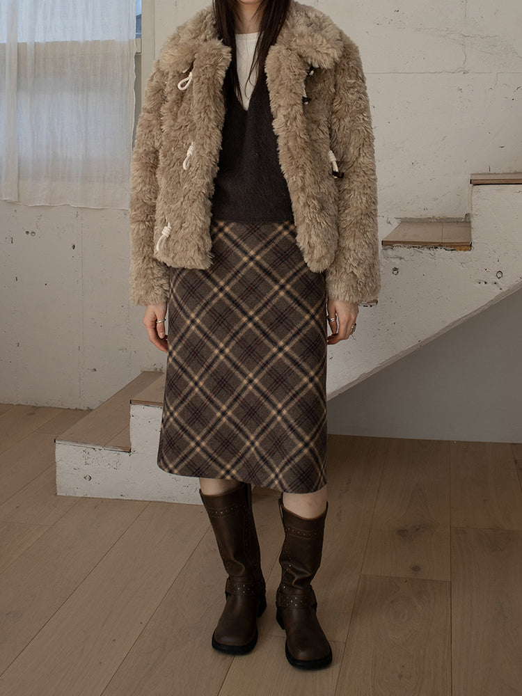 鉚釘側扣方頭中筒靴