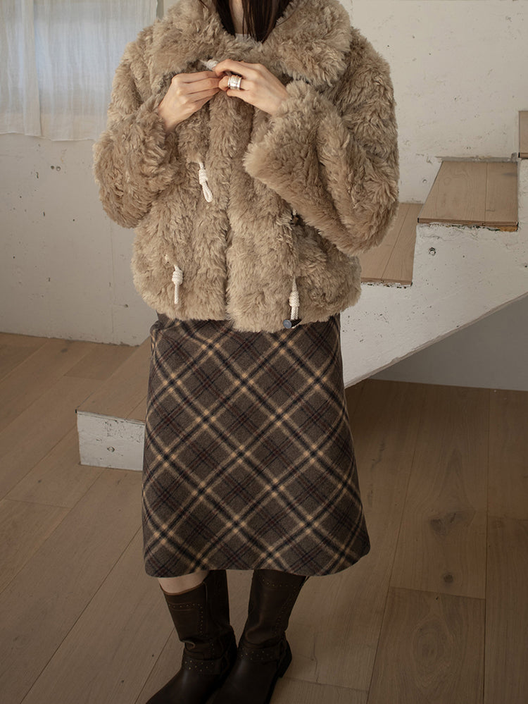 鉚釘側扣方頭中筒靴