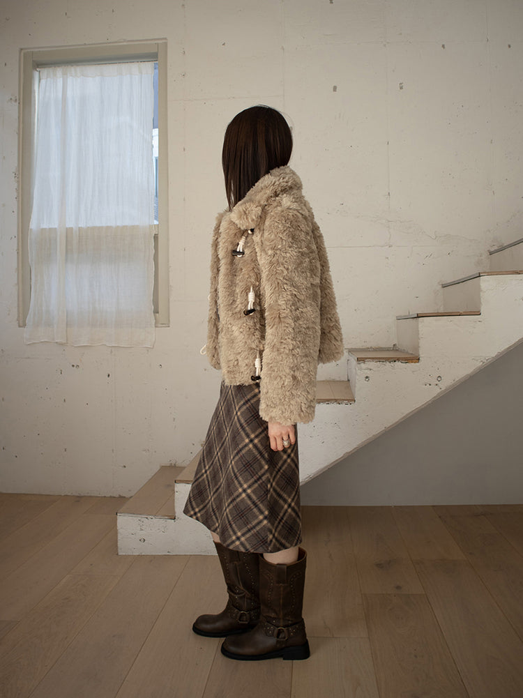 鉚釘側扣方頭中筒靴