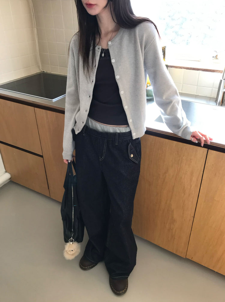 美色經典排鈕針織外套