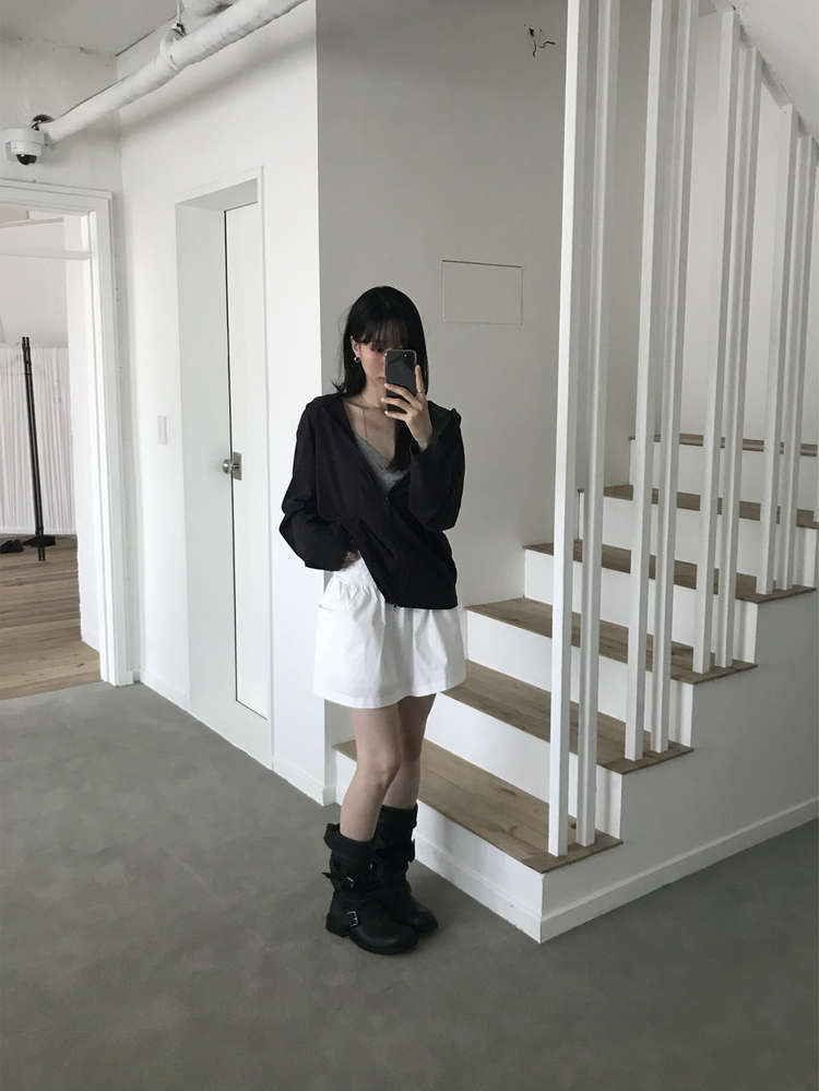 初秋雙拉鏈連帽外套