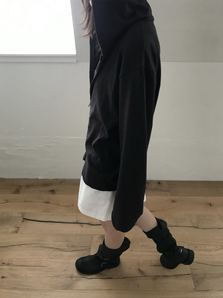 初秋雙拉鏈連帽外套