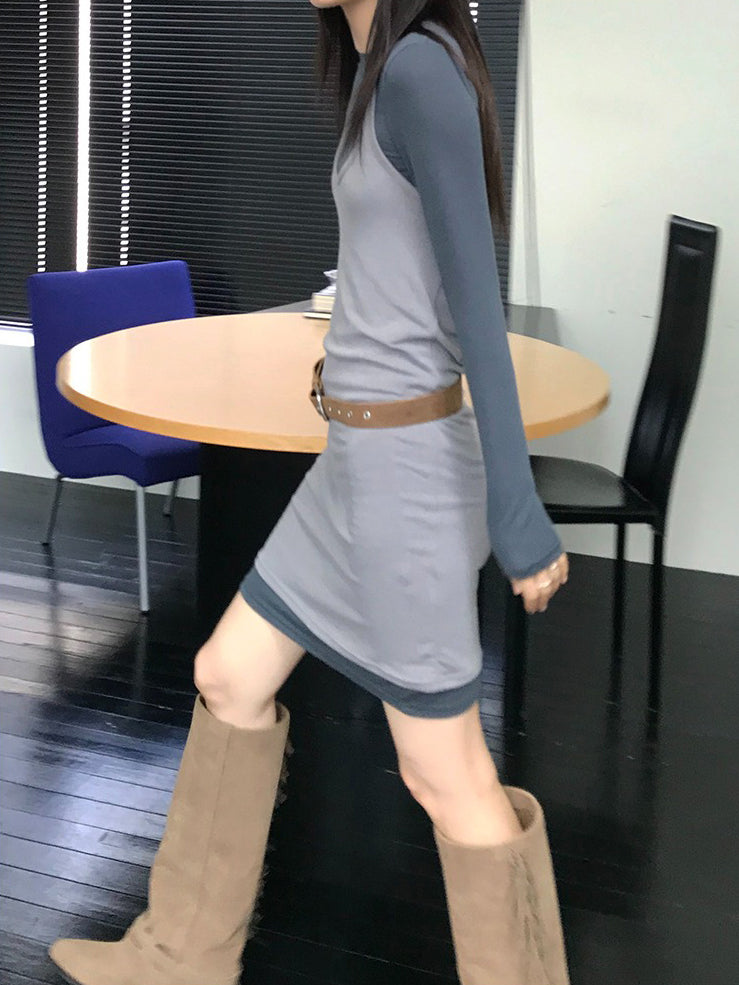 麂皮流蘇細節尖頭長靴