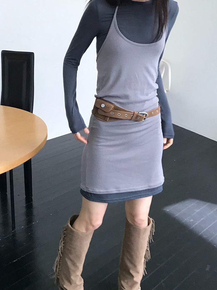 麂皮流蘇細節尖頭長靴