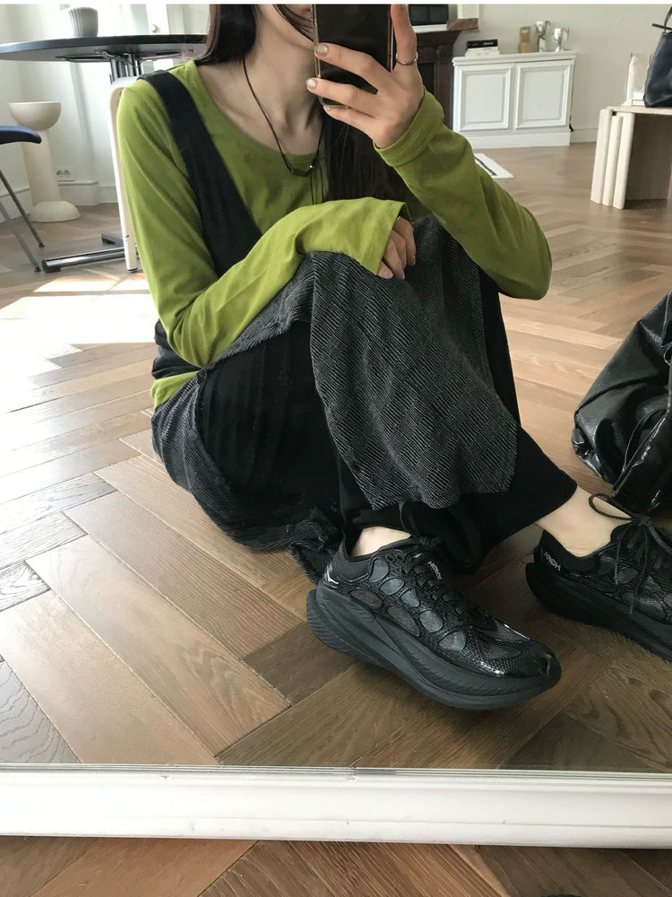 雙層扣鈕設計感及踝裙