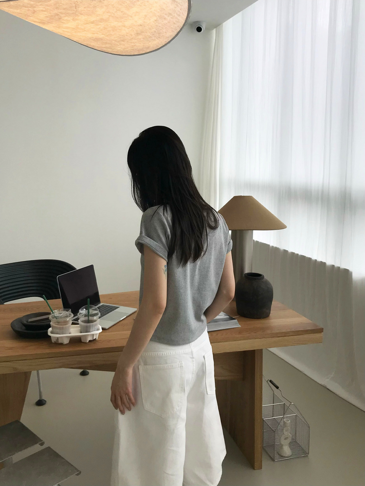 雙層口袋設計感細節六分褲