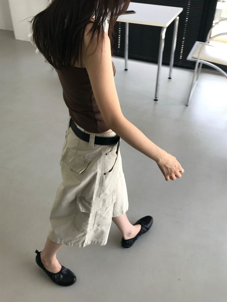美色蕾絲邊交疊背心