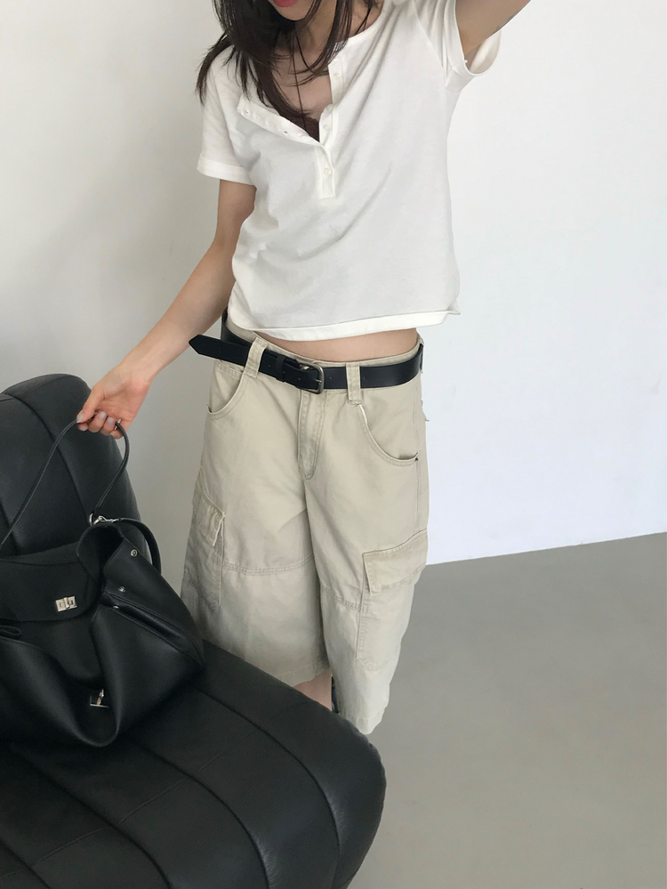 美色蕾絲邊交疊背心