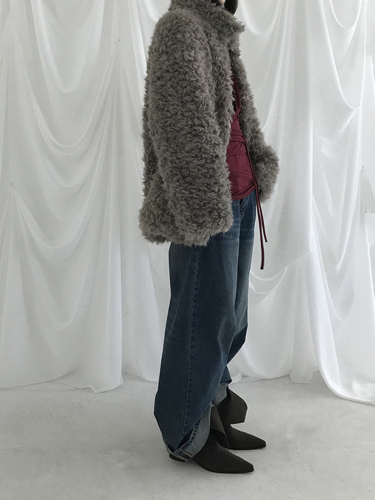 復古美色率性牛仔闊褲