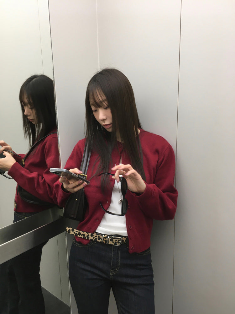 美色排鈕經典針織外套