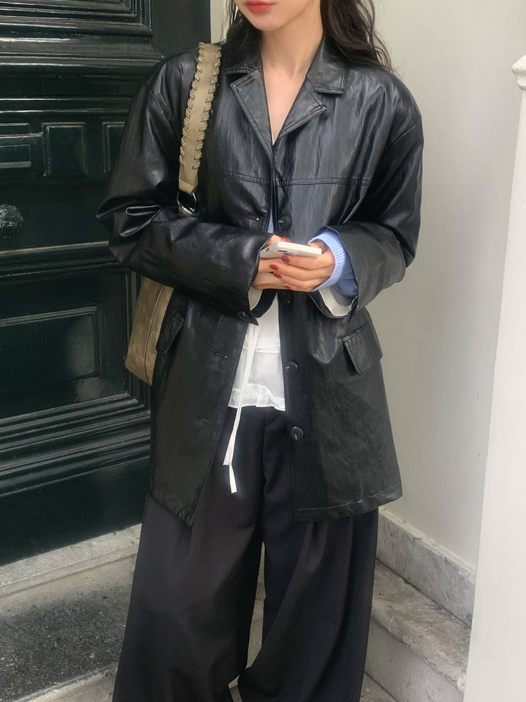 微透垂帶荷葉邊細節上衣