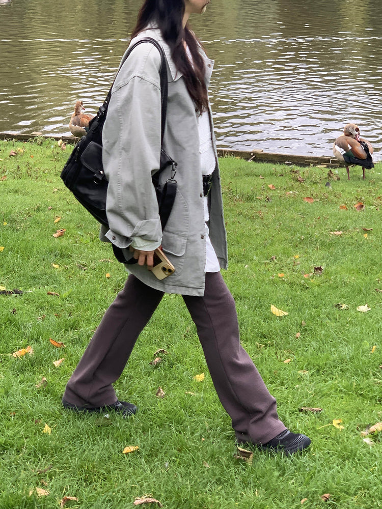Unisex復古洗水細節寬鬆外套