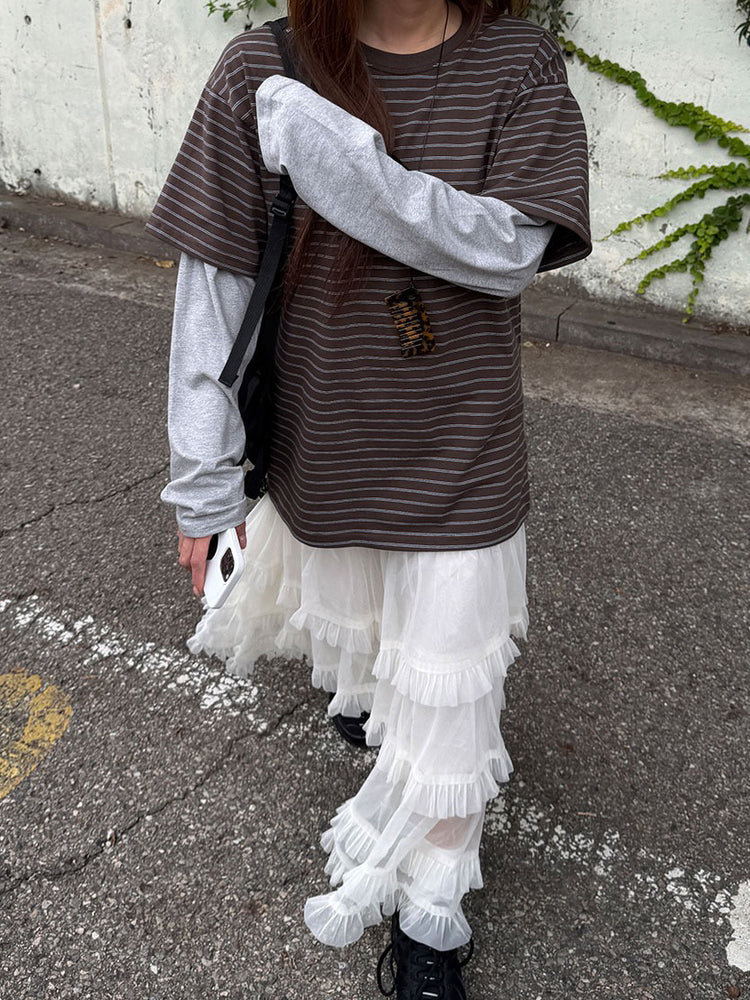 仙氣微透層次感傘型紗裙