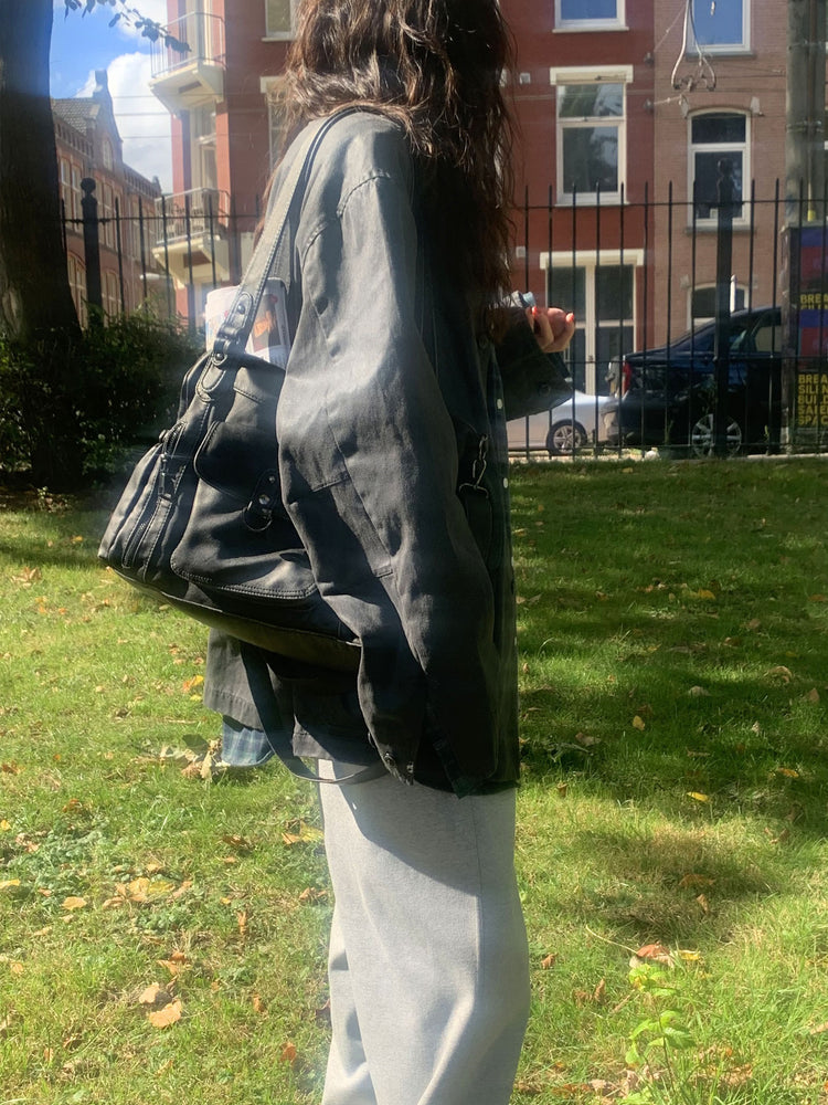 Unisex洗水復古口袋細節外套