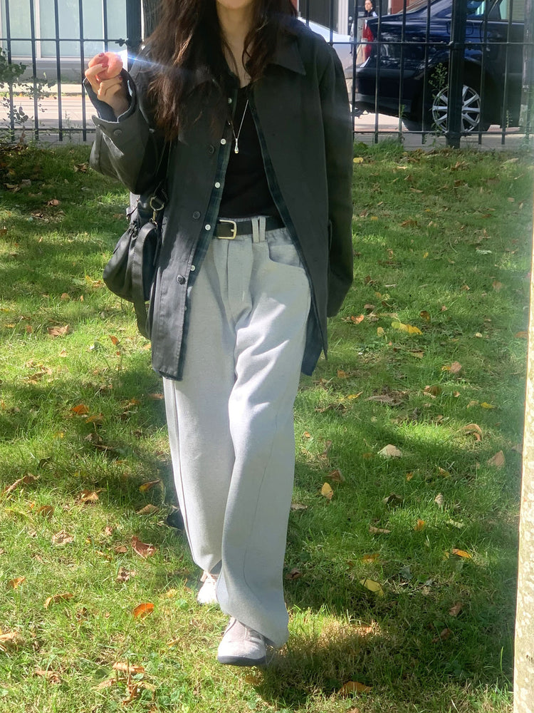 Unisex洗水復古口袋細節外套