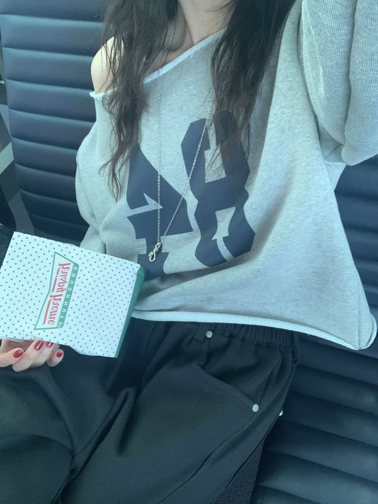 Unisex皮帶扣細節廓形棉褲