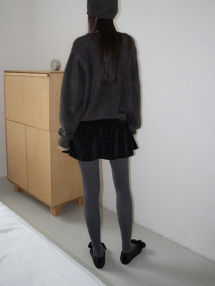 經典蝴蝶結絲絨質感尖頭鞋