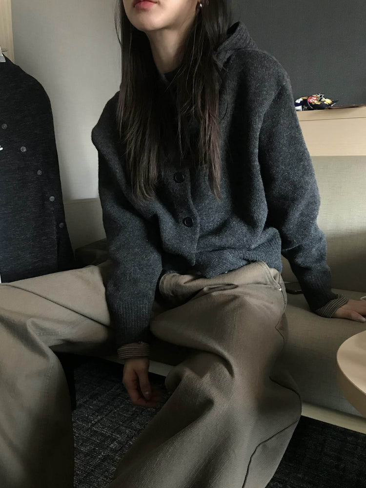 美色雙腰扣細節繭型褲