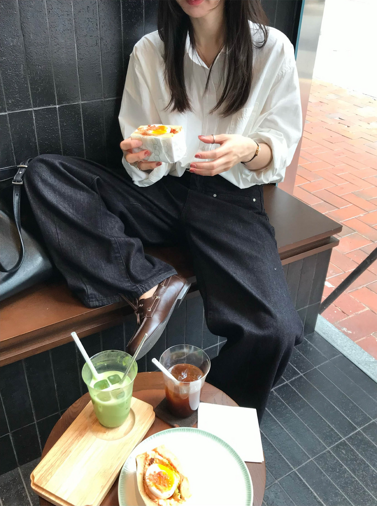 經典基礎棉質寬鬆襯衫