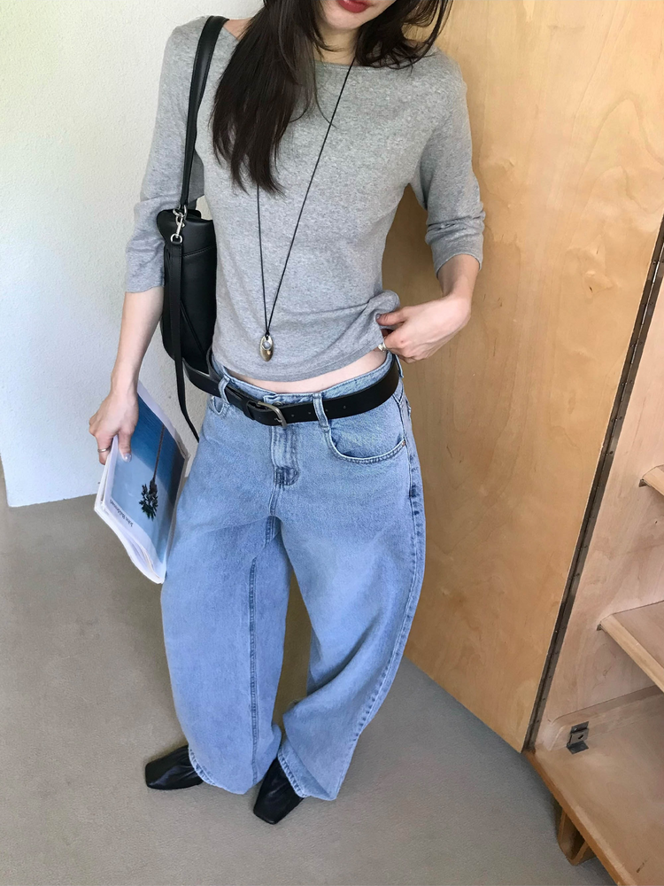 美刷色經典直版牛仔褲