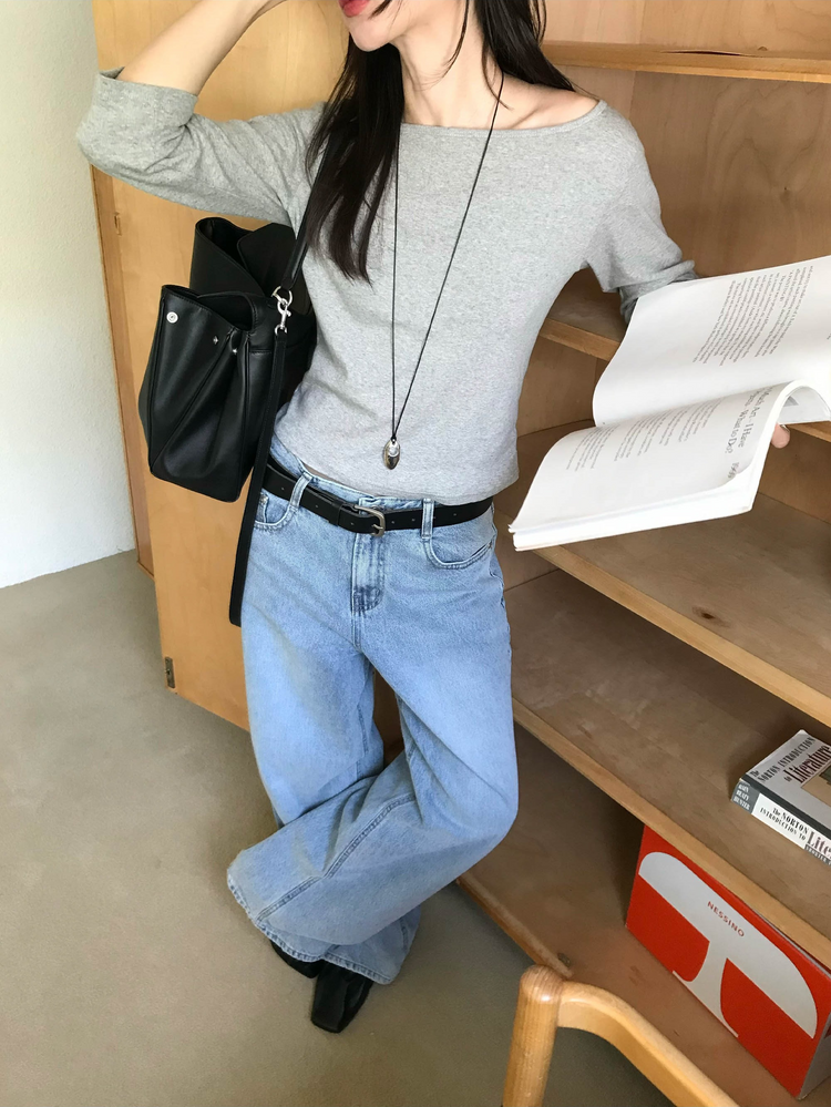 美刷色經典直版牛仔褲