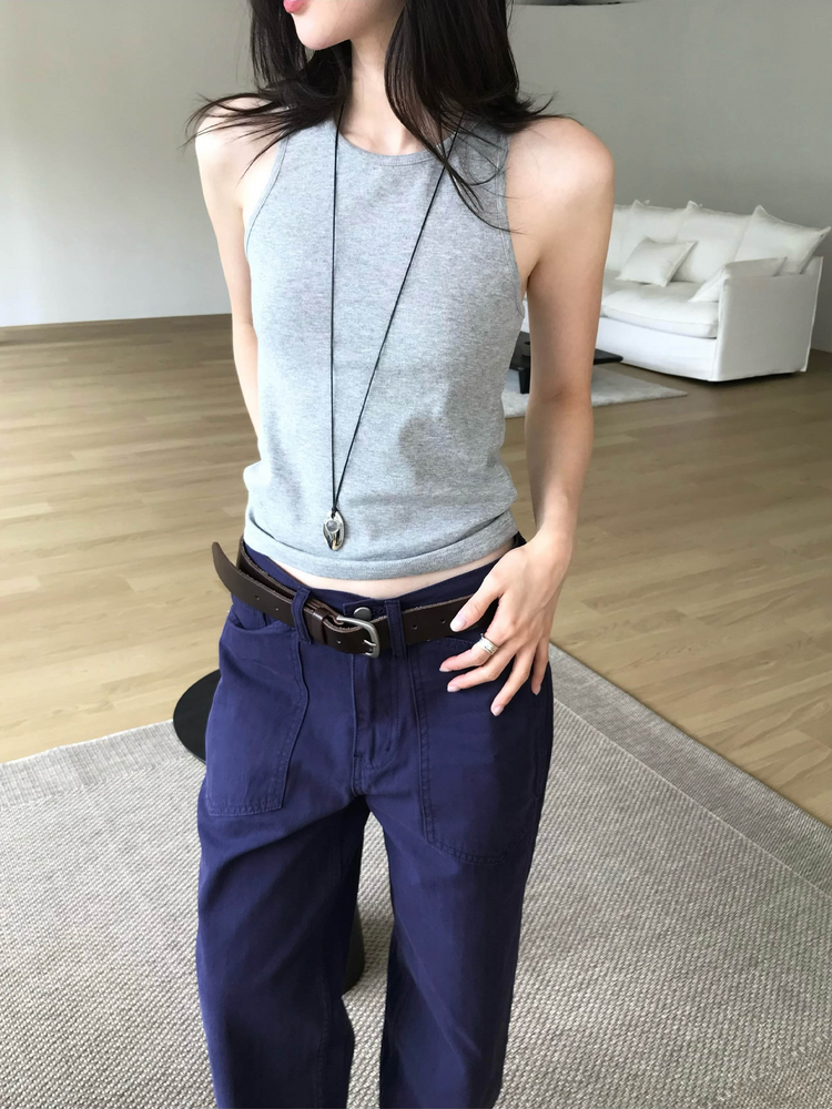 美色口袋細節直褲