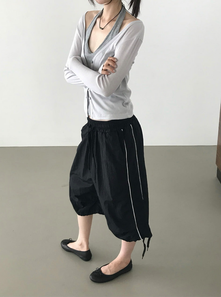 深V坑紋排鈕外套