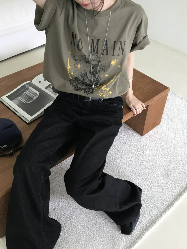 經典原色微喇叭牛仔褲