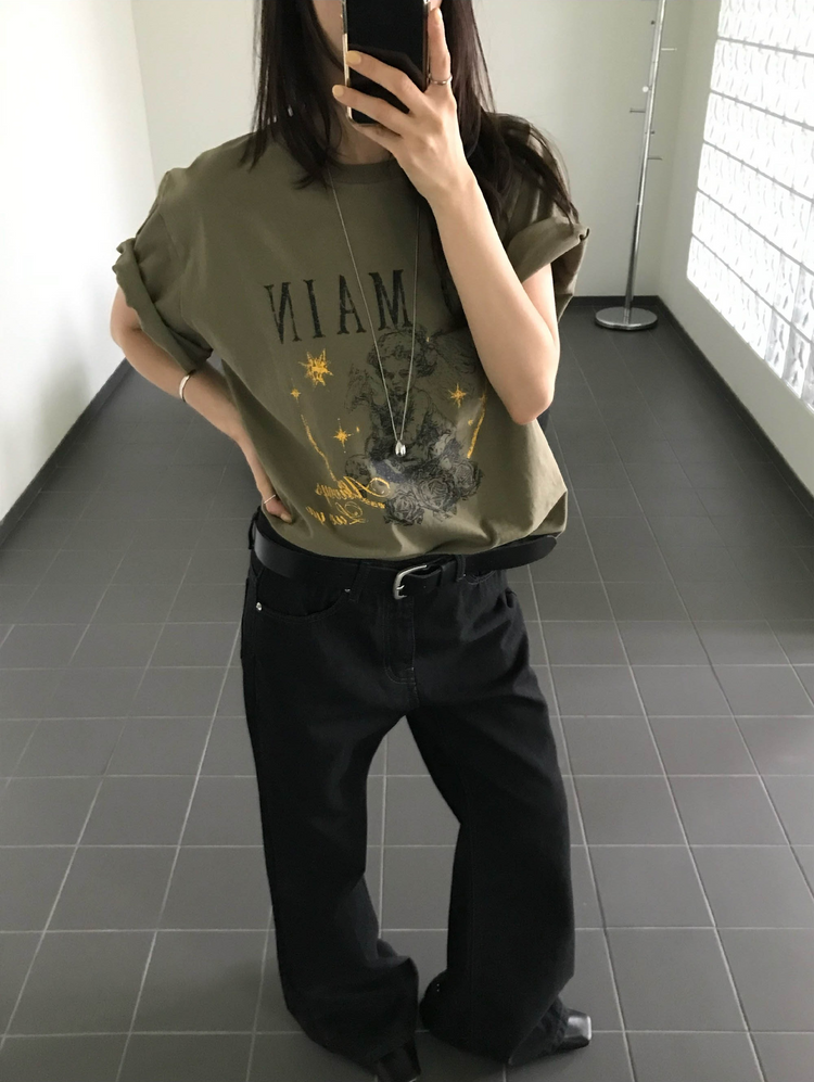 經典原色微喇叭牛仔褲