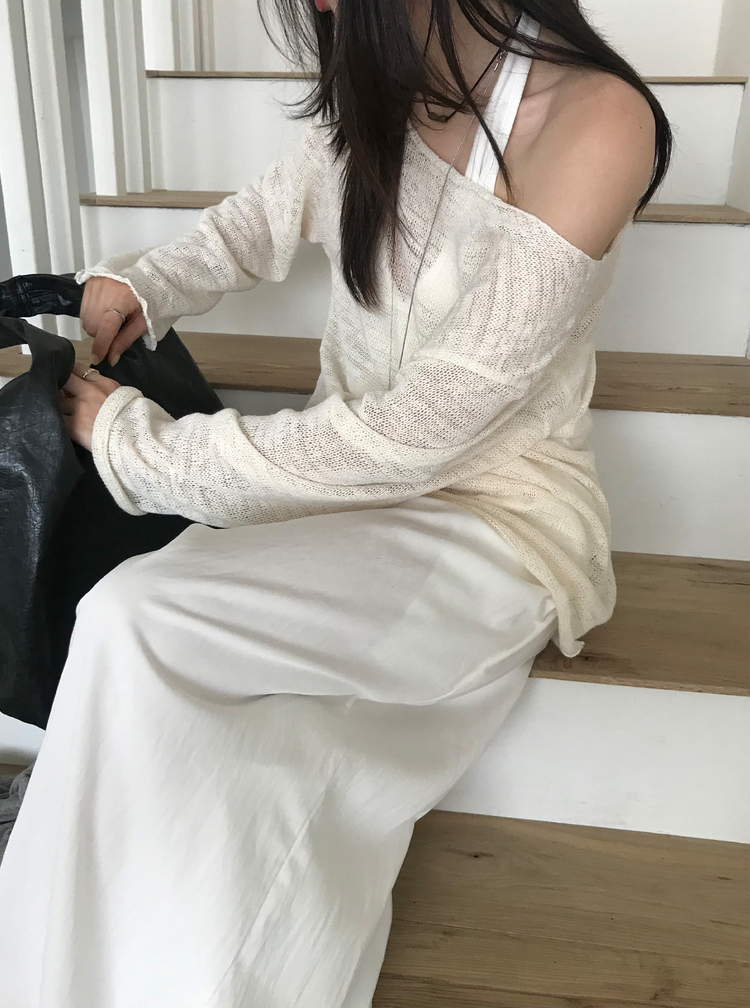 氣球輕薄垂感休閒褲