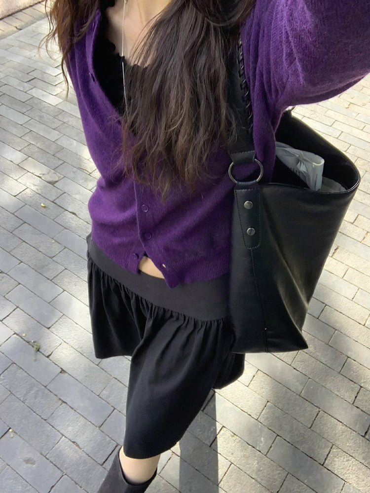 寬腰頭雙扣細節半裙