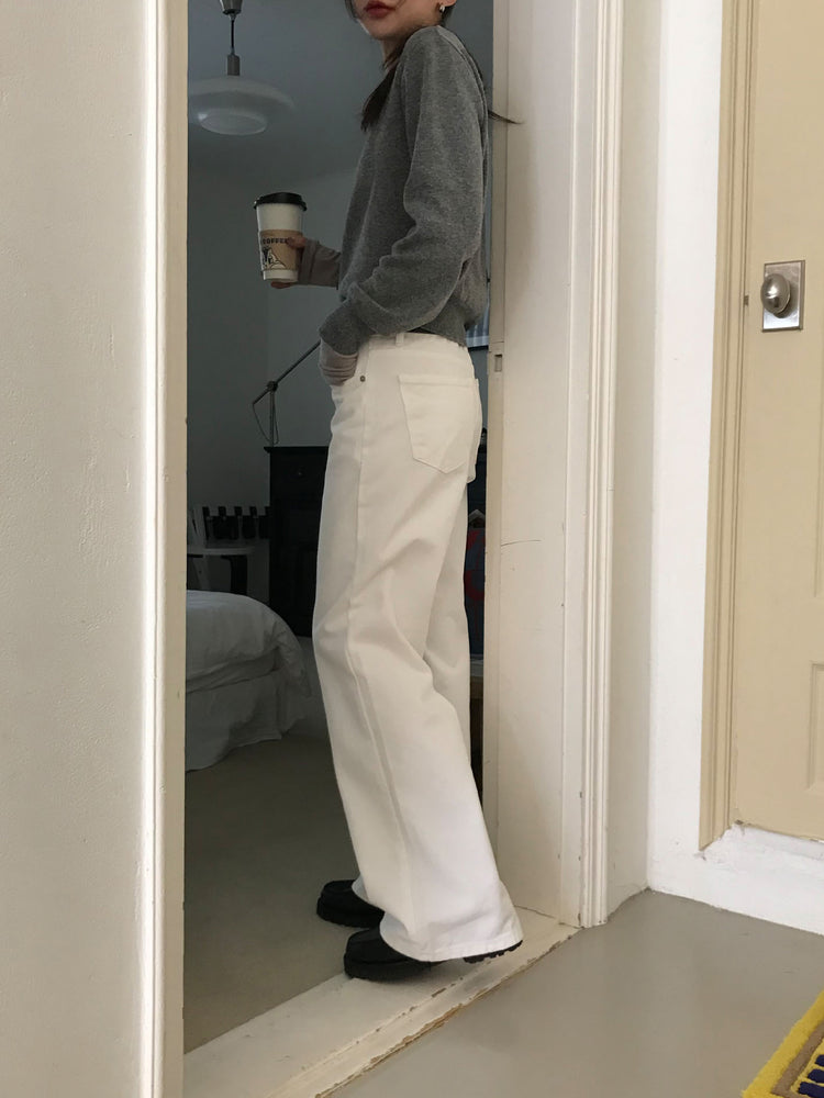 美色基礎低腰直筒褲