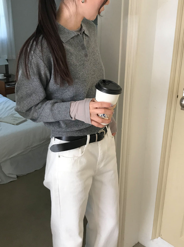 美色基礎低腰直筒褲