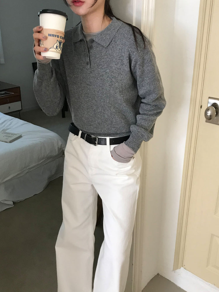 美色基礎低腰直筒褲