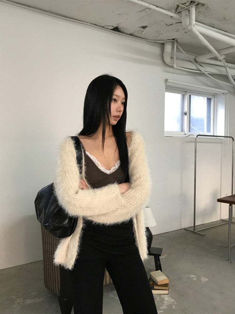 撞色蕾絲邊細節修身背心