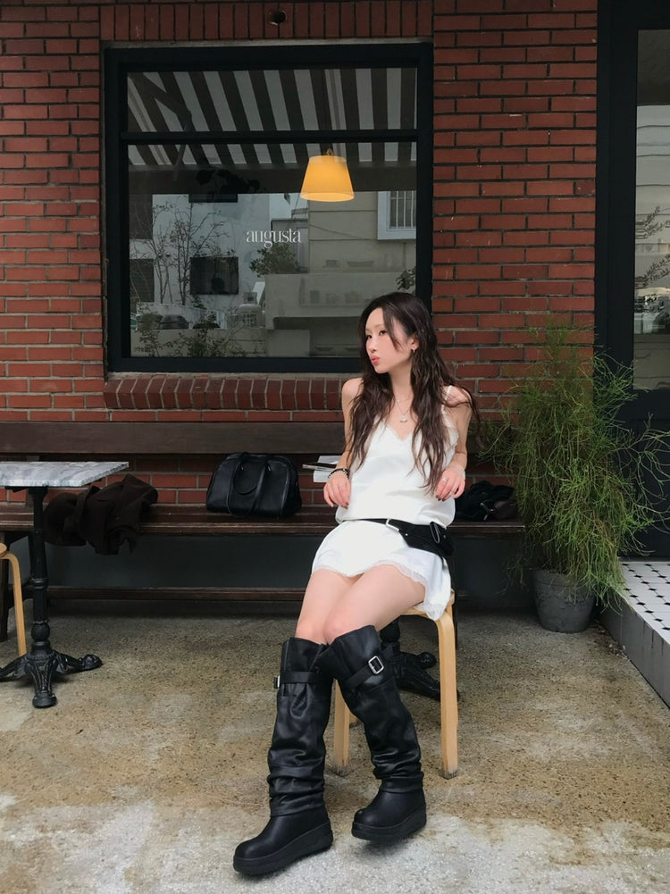 高質紋理蕾絲邊細節連身裙